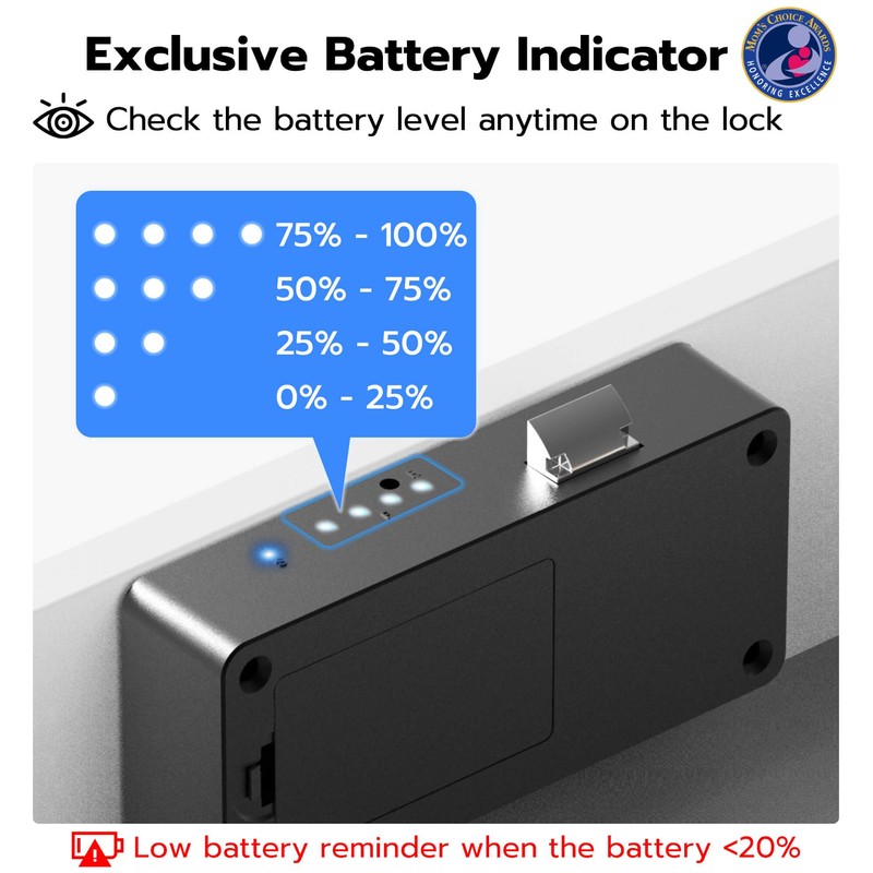 Anweller Smart Cabinet Lock, Hidden No Drill Adhesive Baby Proofing