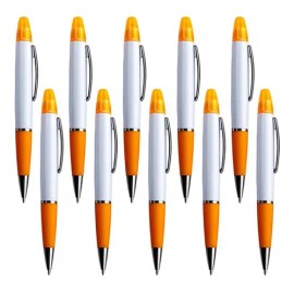 Pack De 10 Bolígrafos Retráctil Con Marcatextos De Cera                                                                                               