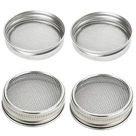 4 Pack Mason Jar Sprouting Lids - Wide Mouth Mason Jar Sprouts Kit for Wide Mouth Mason Canning Jars