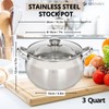 Daniks Classic Stainless Steel Stock Pot with Glass Lid –