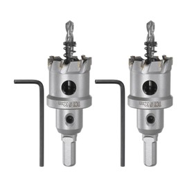 sourcing map 2pcs Metal Hole Saw Carbide Cutter 32mm / 1-1/4" Dia for Stainless Steel, Metal, Aluminum Alloy, Copper, Brass, Plastic