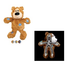 Dog Toys Wild Knotted Rope Skeleton Bear Squeaker Soft Choose Size Colors Vary (Small - Medium)