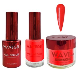 WAVEGEL Soak-Off Gel, Nail Lacquer & Acrylic/Dip Powder Matching Set - Queen Collection - #057 French Cognac