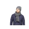 i-Smalls Men's Stylish Cable Knit Slouche Beanie Hat & Scarf