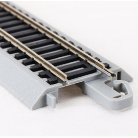 Bachmann Trains - Snap-Fit E-Z TRACK E-Z TRACK CONNECTOR ASSORTMENT - Contains 2 each .75", 1", 1.25", 1.5" and 2" straight (card) - NICKEL SILVER Rail With Gray Roadbed - HO Scale