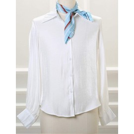 Allegra K 50cm Stripe Print Square Neck Wrap Scarves Head Scarf Kerchief Neckerchief for Women Sky Blue