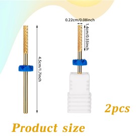 2 Pcs Nail Drill Bits Sturdy Carbide Drills Bit Professional Cuticle Nail Bits for Nails Drills,Drill Bit Nails Tech Suitable for Electric NailFile Manicure Home Salon Supplies