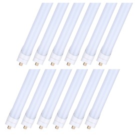 Led Tube Frosted 5000K Single Pin FA8 Base 8ft T8 LED Tube Light for Garage Daylight White 45W Replacement 100 Watt Fluorescent Tube Lamp, Double-Ended Power Pack of 12