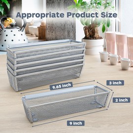 Smgmg Silverware Drawer Organizer, Cutlery Drawer Organizer, 6 Pack Utensil Drawer Organizer, Kitchen Utensils, Flatware Organizer with Interlocking Arm (9.6 * 3 * 2 inch, Grey)