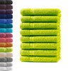 8 x Guest Towels, Apple Green, 100% Cotton Terry Towelling,