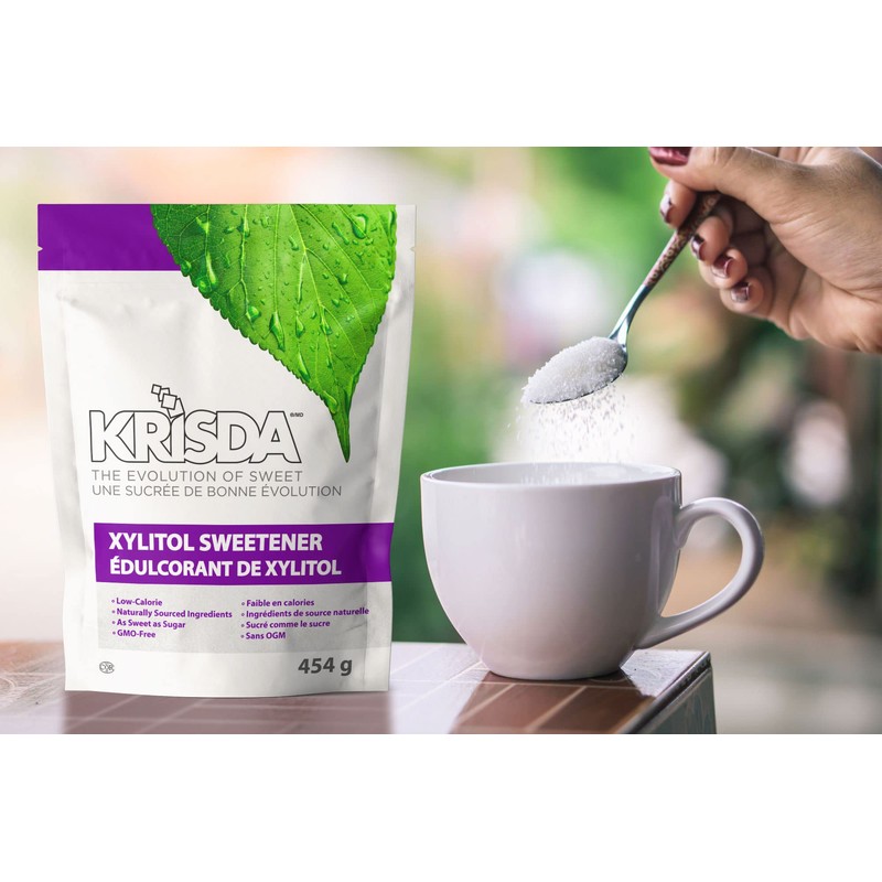 Krisda Xylitol Spoonable Natural Sweetener, 454 grams