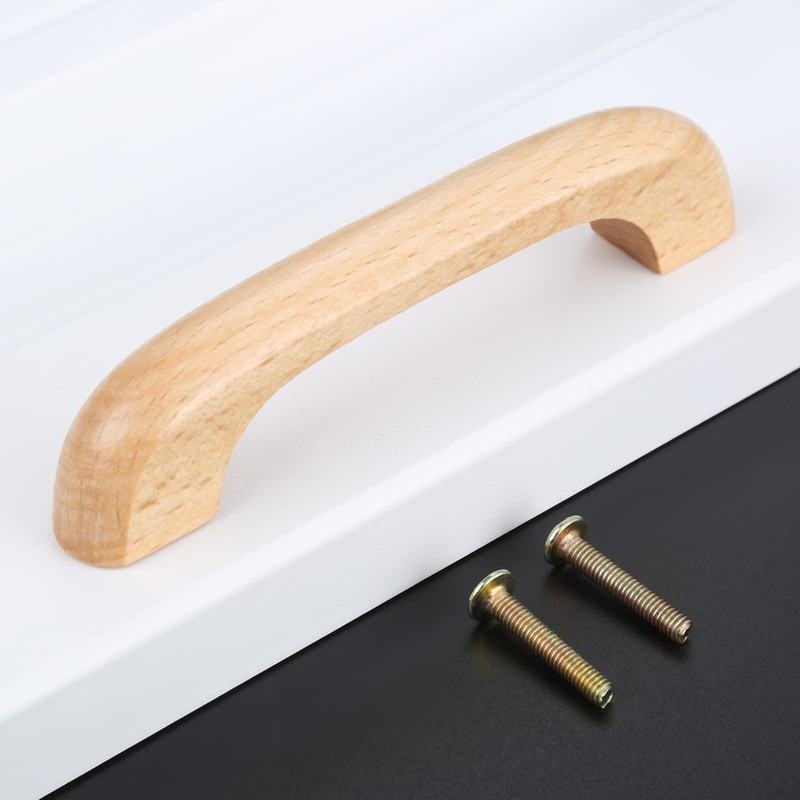 Set of 10 Wooden Handles Knobs Drawers Cabinet Cupboard Pulls