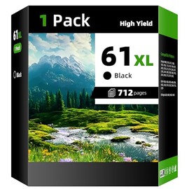61XL Printer Ink for HP 61 Ink Cartridges Combo Pack Replacement for HP Ink 61 XL Ink Cartridge Black and Color Fit for Envy 4500 5530 4502 Officejet 4630 4635 Deskjet 1000 1010 1512 Printer