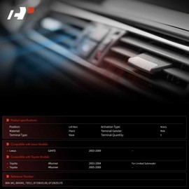 A-Premium HVAC Heater Blend Door Actuator Compatible with Toyota 4Runner 2003-2009 & Lexus GX470 2003-2009, Left Main, Temperature