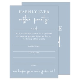Happily After Ever Wedding Shower Invitations, Wedding Reception Invitations, Fill-in Style Bridal Shower Invites with Envelopes (25 Sets)-Bri03