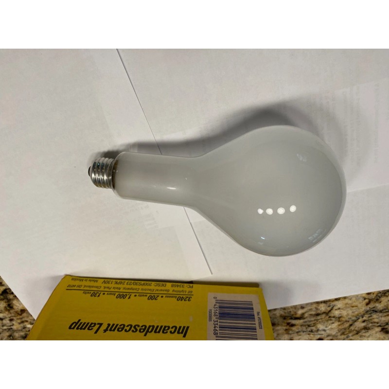 GE Vintage Collectible GE 200-Watt PS30 Lamp Light Bulb 1000