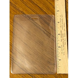 Unbranded Government Badge Holder Medical ID Case Clip Hole Vertical Clear sleeve