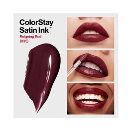 Revlon ColorStay Satin Ink Long Lasting Lipstick 035 Reigning Red 0.17oz