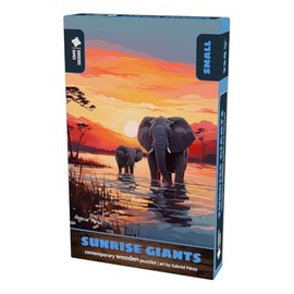 Gorgeous Games "Sunrise Giants" 134 Pieces Wooden Jigsaw Puzzle | Contemporary Designs | 18cm x 26cm Premium Wood Puzzle | Jigsaw Puzzle For Adults | Wood Jigsaw Great Xmas Present For Him For Her