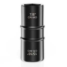 1/2 Inch Drive 7/8" x 15/16" Thin Wall Impact Flip Socket,XEWEA Lug Nut Impact Socket Set Double Ended Thin Wall Nut Sockets CR-MO Twist Removal Tool for Stripped Rusted Bolts