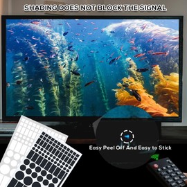 LED Light Blocking Stickers, Ling-Luo LED Light Blackout Sticker Light Dimming Stickers, LED Filters Dimming Sheets for Routers, TV LED Covers Blackout (White-2,Black-2)