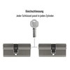 2x Profile Cylinder 65 mm 30/35 Keyed Alike Emergency and