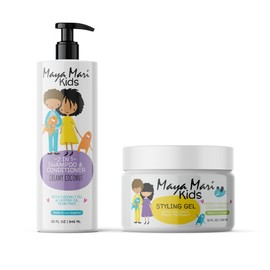 Maya Mari Kids 2in1 Shampoo + Conditioner with Tear-Free Formula and Bonus Hair Gel - Perfect for Kids Daily Hair Care Routines for both boys and girls.