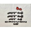 GMC 5PCS Matte Black Door Rear AT4 Canyon V6 OVERLAY