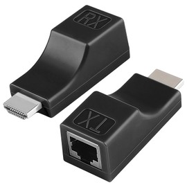 OIHCAZ HDMI to RJ45 Extender, 2-Pack HDMI Extender Transmitter and Receiver Network RJ45 Over Ethernet LAN Cat 6 / 6e Support HDTV 1080P 3D