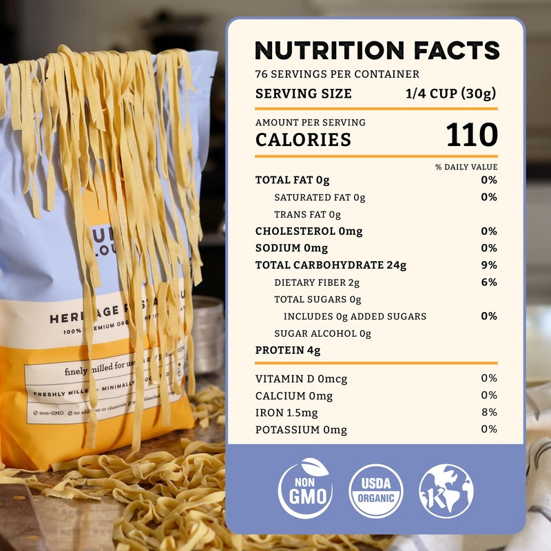 Sunrise Flour Mill USDA Organic Heritage Pasta Flour - 5