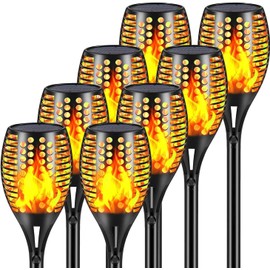 Aityvert Upgraded Large Solar Torch Lights, 43" Waterproof Outdoor 96 LED Dancing Flames Lights, Flickering Flames Garden Lights, Auto On/Off Landscape Decoration Pathway Patio Driveway Lighting (8)
