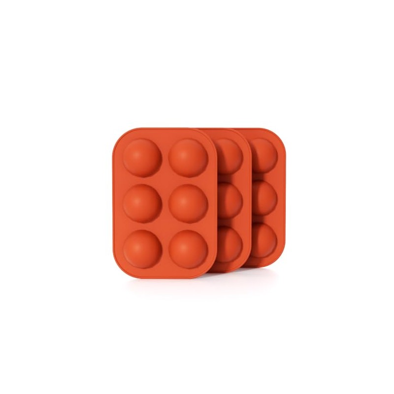 La chat 3 PCS Semi Circular Silicone Mold, Half Sphere