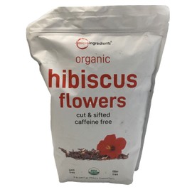 Micro Ingredients Organic Hibiscus Flowers, 2lbs EXPIRES 11/25/26