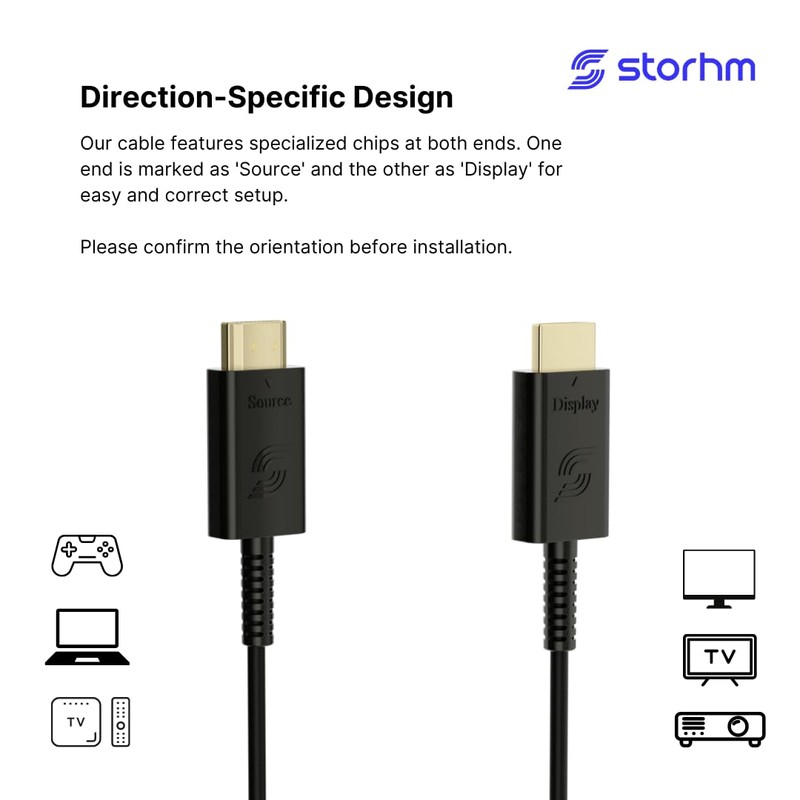 Storhm Cable HDMI 2.1 - Cable óptico activo 8K con