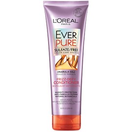 L'Oreal Paris EverPure Sulfate Free Frizz-Defy Conditioner, with Marula Oil, 8.5 Fl; Oz (Packaging May Vary)