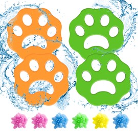 Pack of 10 Hair Remover for Washing Machine, Pet Hair Remover, for Laundry, Reusable Hair Remover for Washing Machine, Dog Hair, Cat Fur, Hair Catcher, Hair Catcher, Floating Pet Fur Catcher