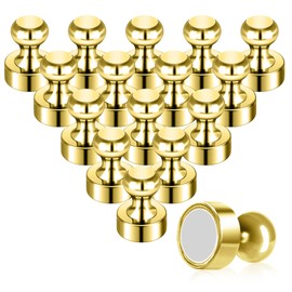 Pack of 16 Gold Magnets for Whiteboard Adult Refrigerator Magnets Push Pin Magnets Small Cute Fridge Magnet for Classroom Office Hobbies Science