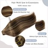 Ubetta Sew in Hair Extensions Real Human Hair, Weft Hair