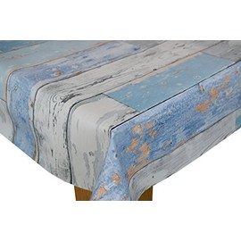 Karina Home Florida Boardwalk Wipe Clean Tablecloth Vinyl PVC Table Cover Wipeable Table Cloth (140cm x 140cm)