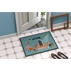 Caroline's Treasures CK7916MAT Black Poodle Sweet Home Doormat 18x27 Front