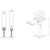 Jabema Stand console for flat radiators, distance between heating plates