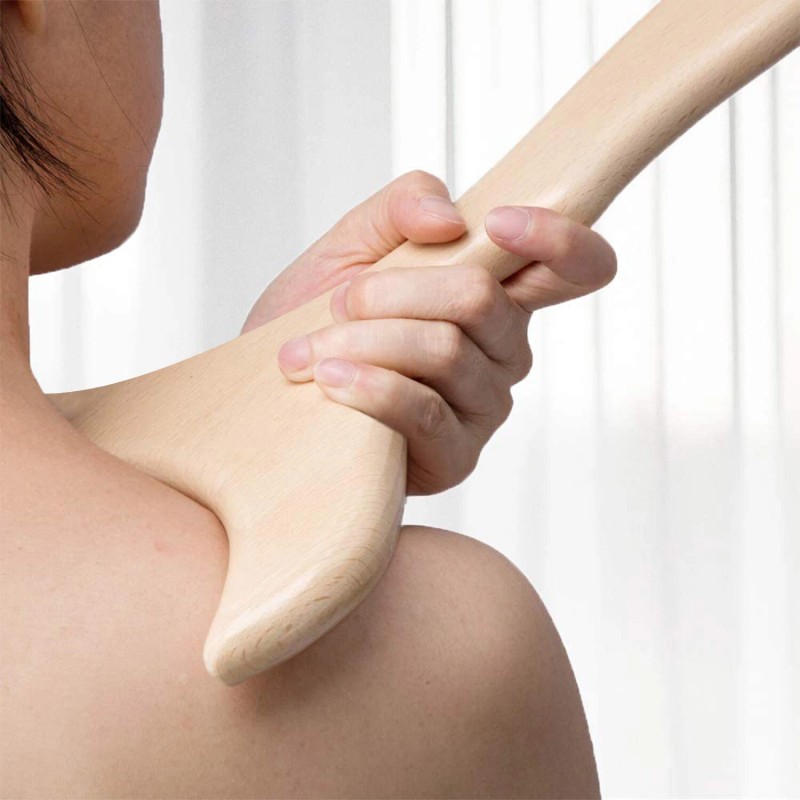 iMountek Wood Therapy Massage Body Sculpting Lymphatic Drainage Paddle Wooden