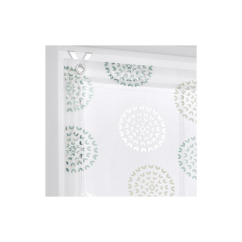Bella Eyelet Roller Blind Burnout White Printed Circle Motif White