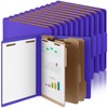 Skyygemm 24 Pcs Classification Folders Letter Size, 3 Divider Pressboard