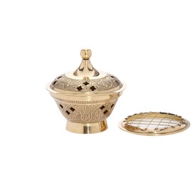 Large Incense Burner Incense Burner Incense Holder Lattice Antique Gold 1617