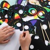 Honoson 36 Pieces Scratch Paper Animal Masks Rainbow Masks with