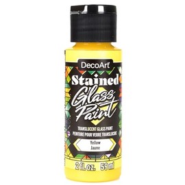 DecoArt Deco Art Translucent Stained Glass Acrylic Paint 59ml (2oz) - Yellow