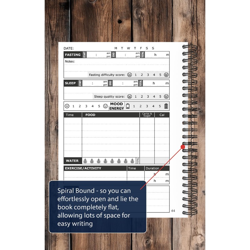 Intermittent Fasting Journal - With Daily, Weekly & Monthly Fasting