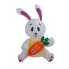 59.8in Inflatable Happy Easter Bunny Decoration Inflatable Rabbit Sitting Holding