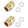 QWORK Brass One-way Check Valve, 2Pcs 1/2" Male to 1/2"
